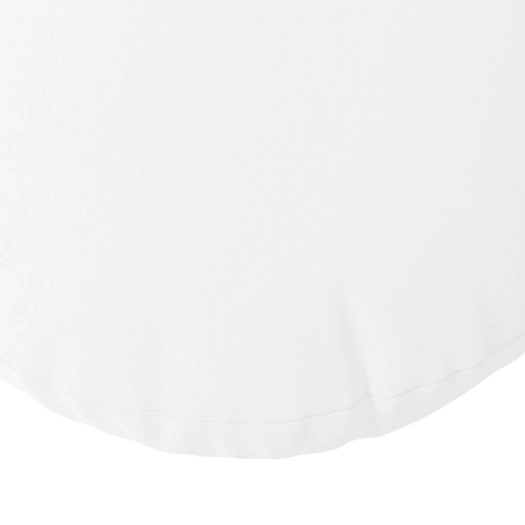 Coussins de siège 2 pcs Blanc Ø30 x 13 cm tissu Maison Chic - Image 7