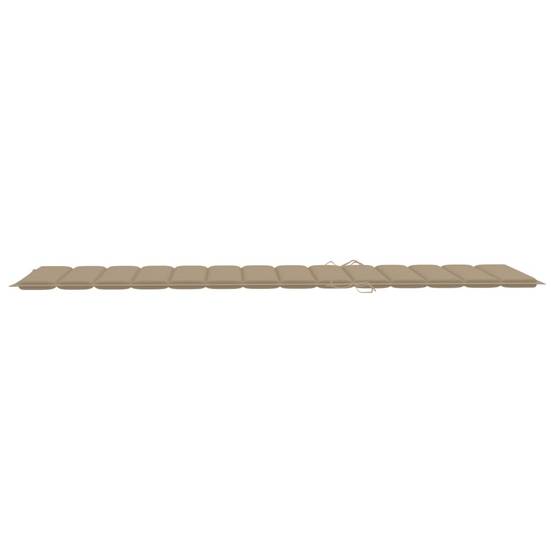 Chaise longue | Transat | Bain de soleil de jardin avec table et coussin Pin imprégné - Image 4