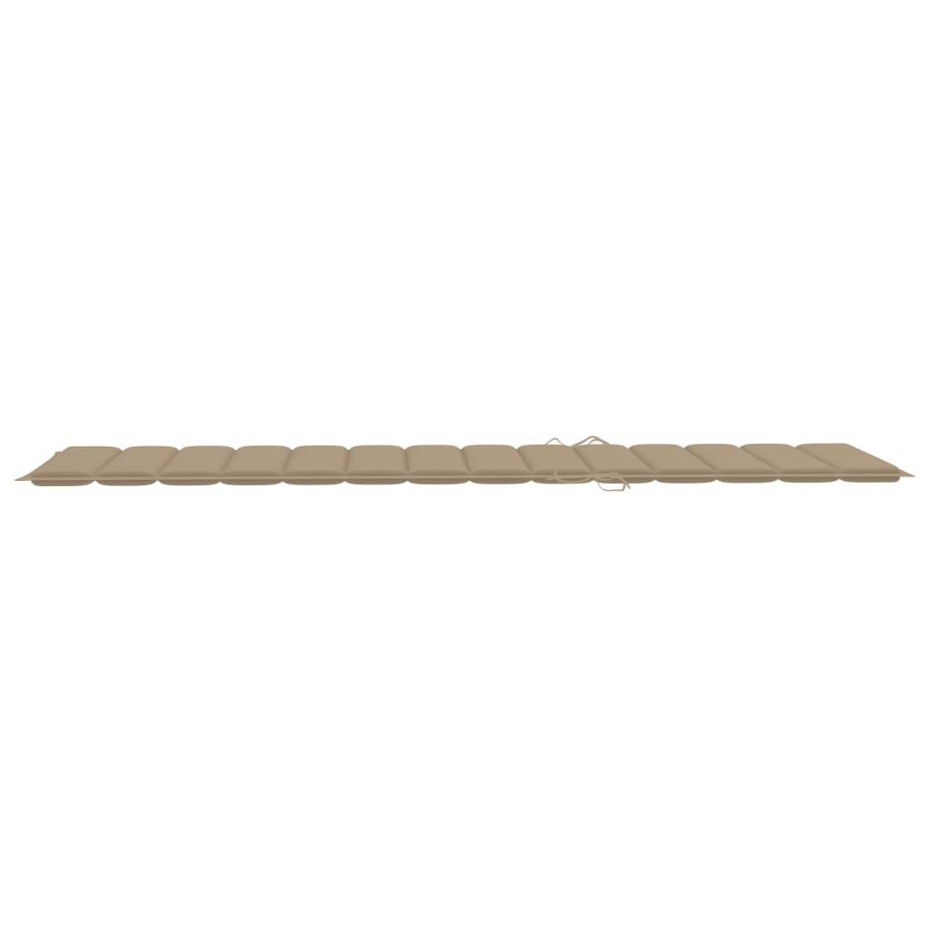 Chaise longue | Transat | Bain de soleil de jardin avec table et coussin Pin imprégné - Image 4