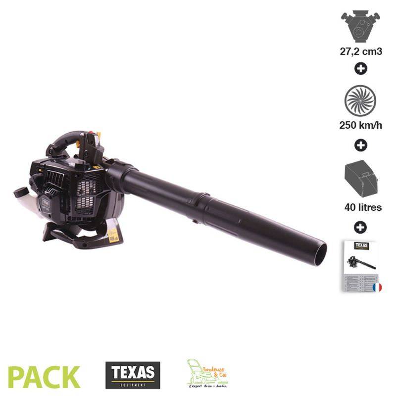Aspirateur broyeur souffleur de feuilles thermique 27,2cm3 250 km/h anti-vibration TEXAS GBV270 - Image 1