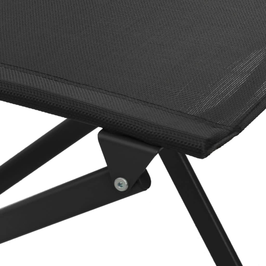 Helloshop26 - Ensemble de bistro jardin meuble extérieur terrasse 3 pièces acier noir - Image 8