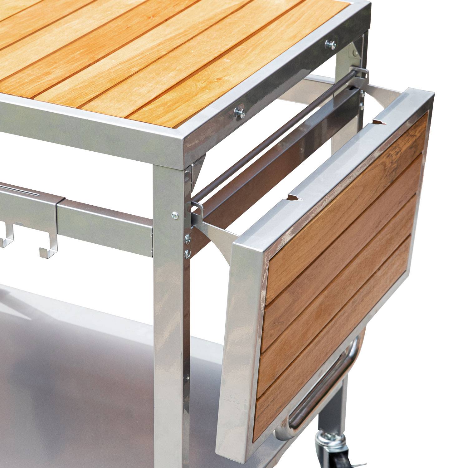 Desserte pour plancha en bois et métal GRANDI XL - COOK'IN GARDEN - Image 8