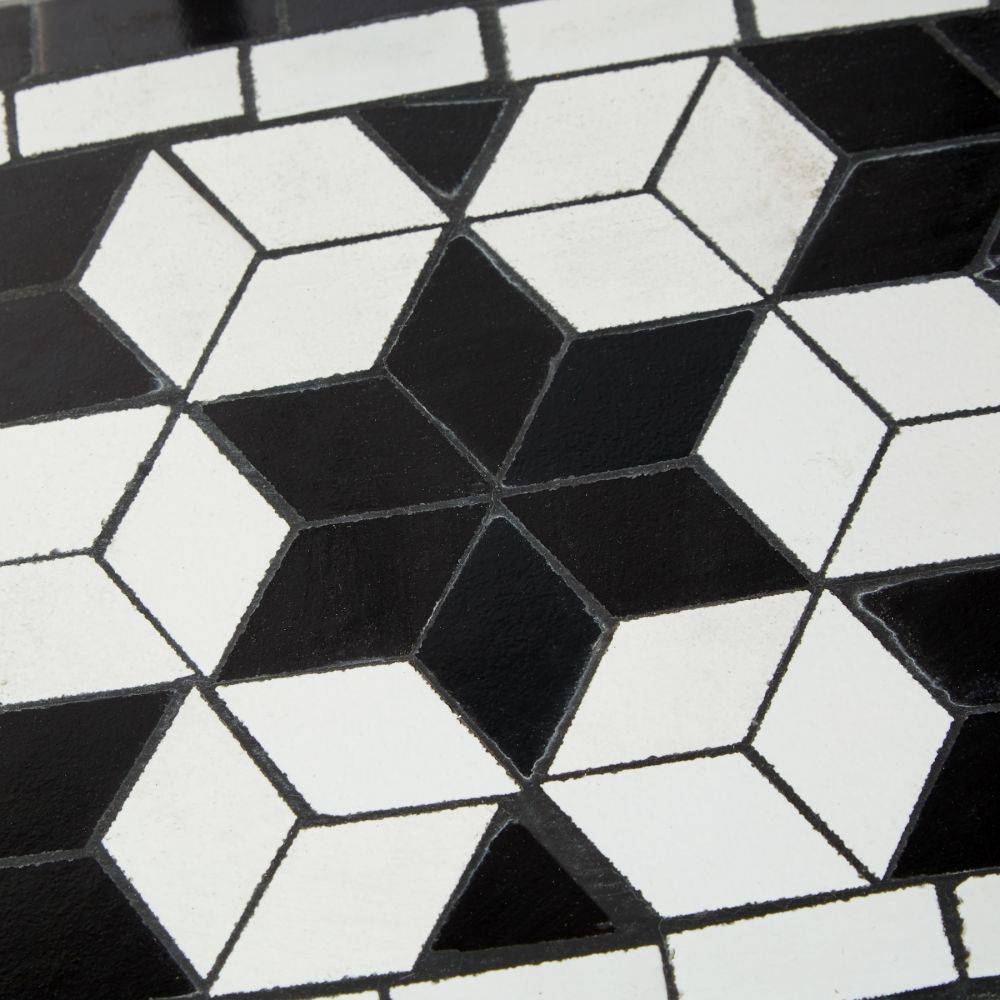 Étagère pour plantes mosaïque 3 niveaux 114 cm noir/blanc - Image 4
