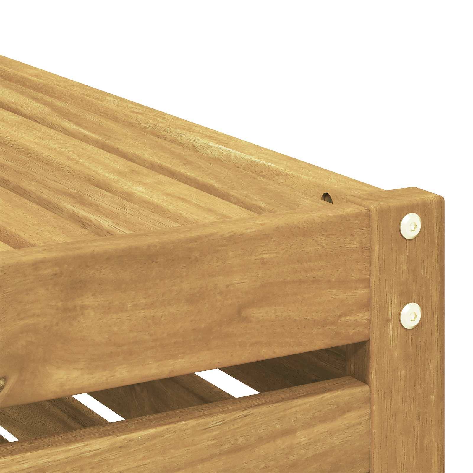Vidaxl - Banc de Jardin Blanc 115 x 43 x 37 cm Bois d'Acacia Massif vidaXL 901691 - Image 6