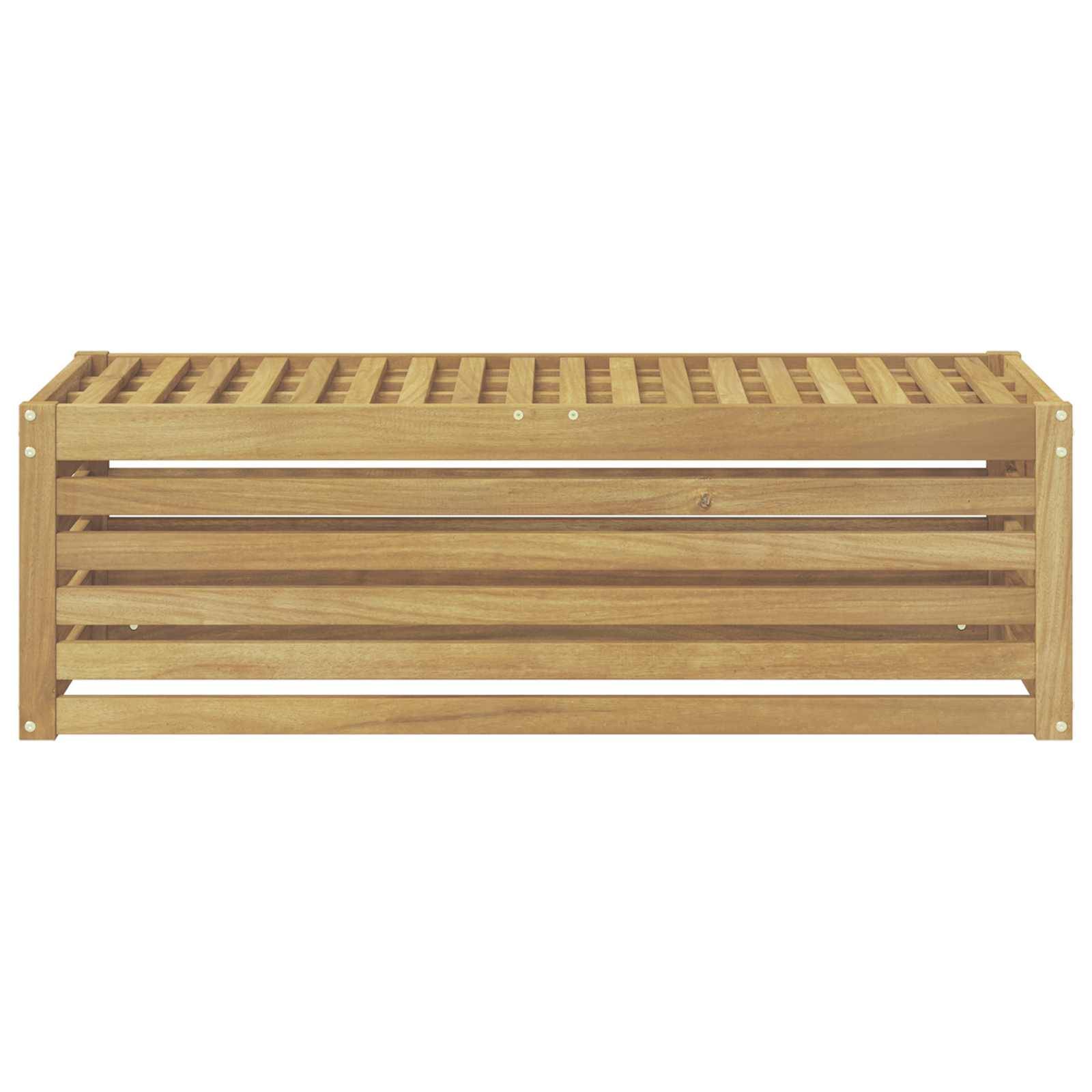 Vidaxl - Banc de Jardin Blanc 115 x 43 x 37 cm Bois d'Acacia Massif vidaXL 901691 - Image 4
