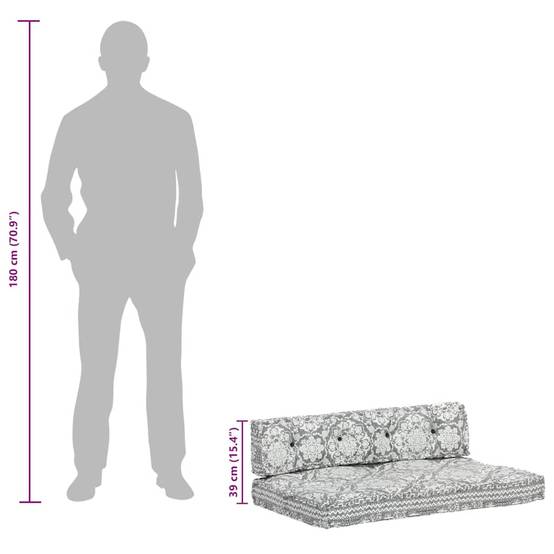 Coussin d'assise et dossier pour palette Coton Confortable pour Intérieur Extérieur Gris Clair – ComfortXL Outdoor Living - Image 9