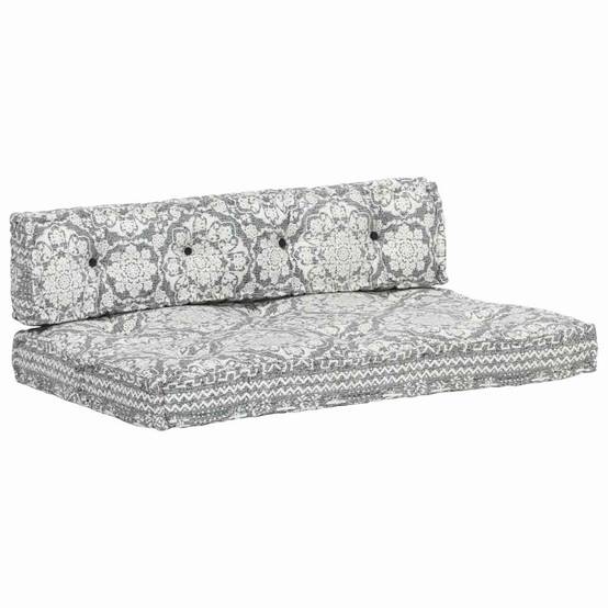 Coussin d'assise et dossier pour palette Coton Confortable pour Intérieur Extérieur Gris Clair – ComfortXL Outdoor Living - Image 1