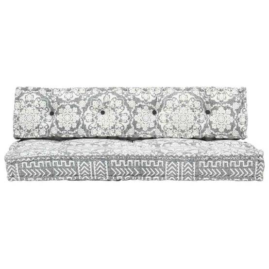 Coussin d'assise et dossier pour palette Coton Confortable pour Intérieur Extérieur Gris Clair – ComfortXL Outdoor Living - Image 2