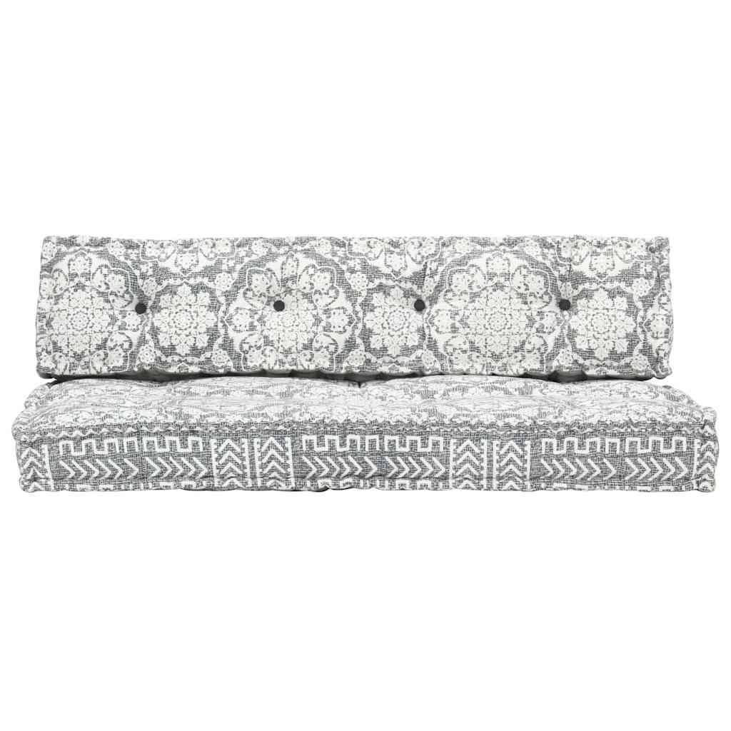 Coussin d'assise et dossier pour palette Coton Confortable pour Intérieur Extérieur Gris Clair – ComfortXL Outdoor Living - Image 2
