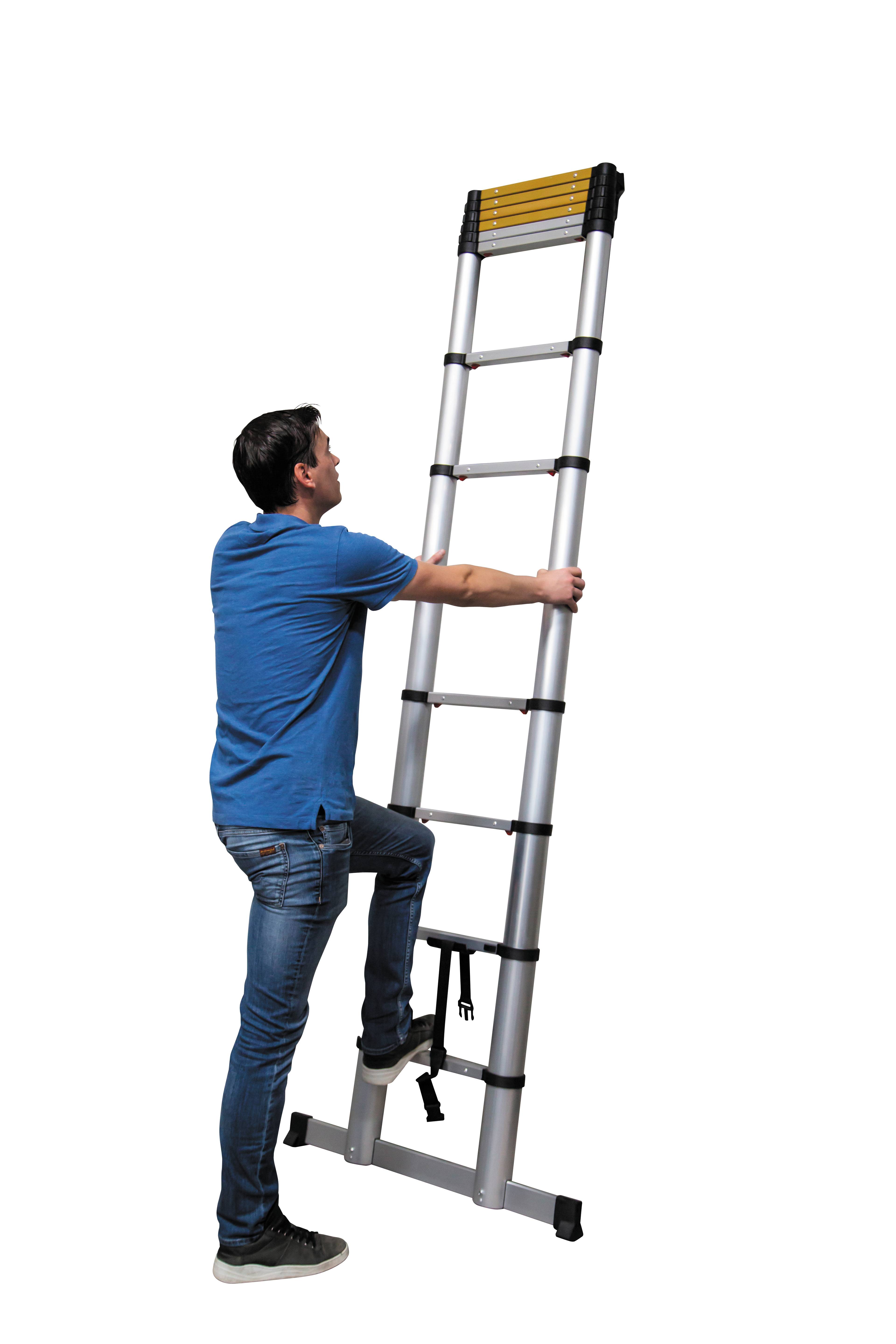 Échelle télescopique compacte à frein, verrouillage visuel et norme EN131.6 - ESCALO - Image 8