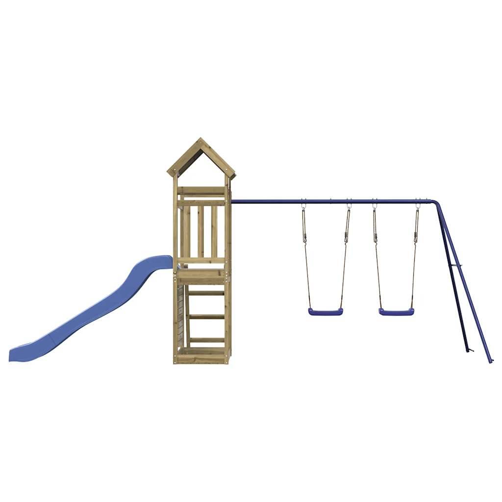 Aire de jeux d'extérieur - Jeu Plein air enfant bois de pin imprégné-JU1555 - Image 7