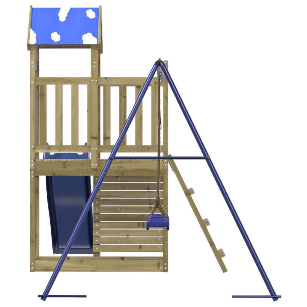 Aire de jeux d'extérieur - Jeu Plein air enfant bois de pin imprégné-JU1555 - Image 6