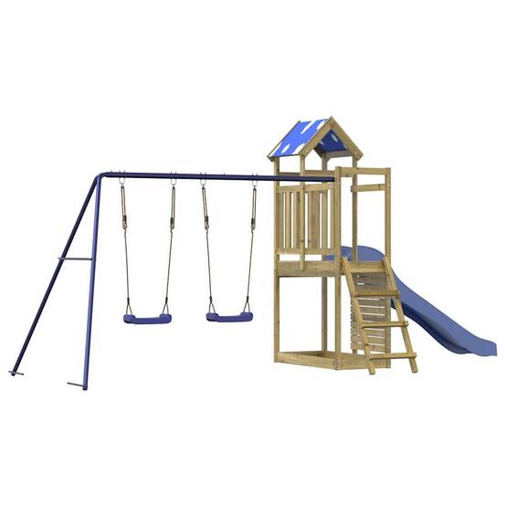 Aire de jeux d'extérieur - Jeu Plein air enfant bois de pin imprégné-JU1555 - Image 1