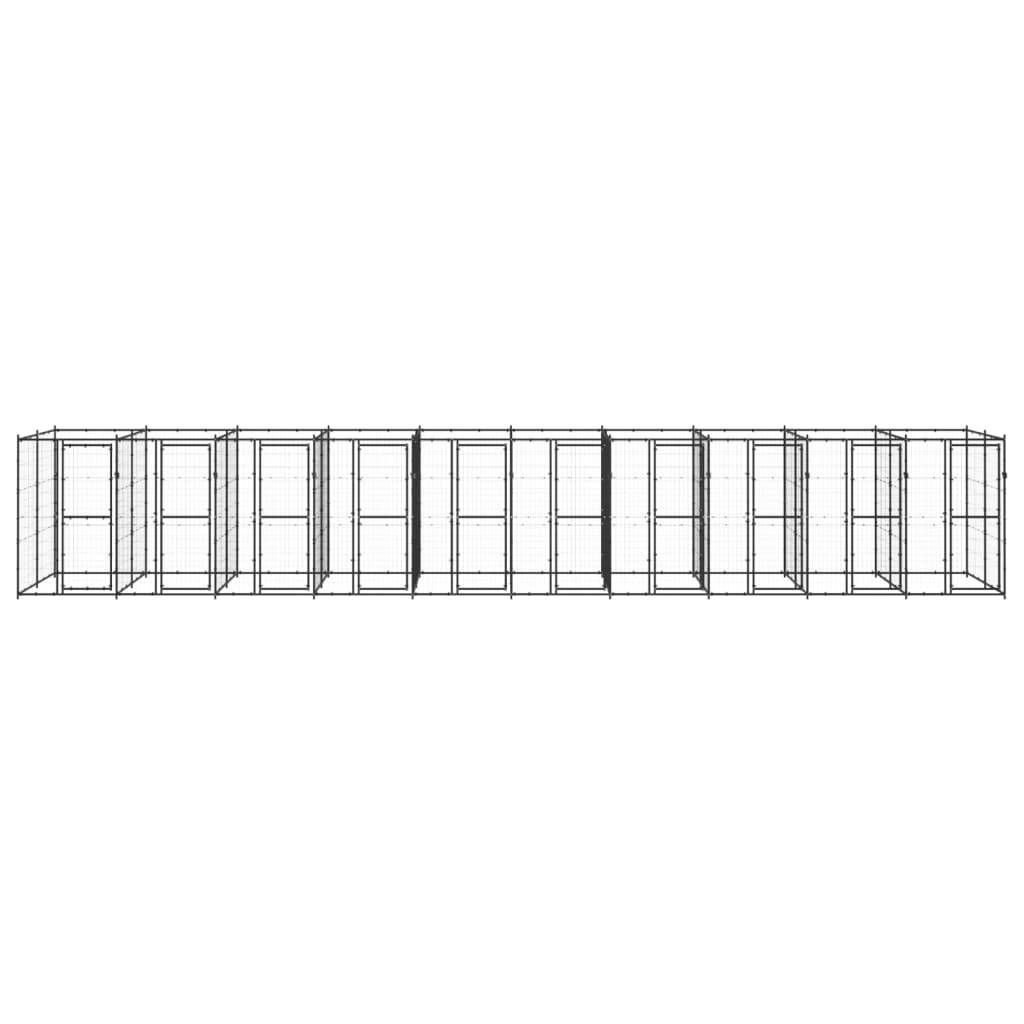 Vidaxl - Chenil d'extérieur pour chiens Acier 24,2 m² vidaXL 3082268 - Image 2