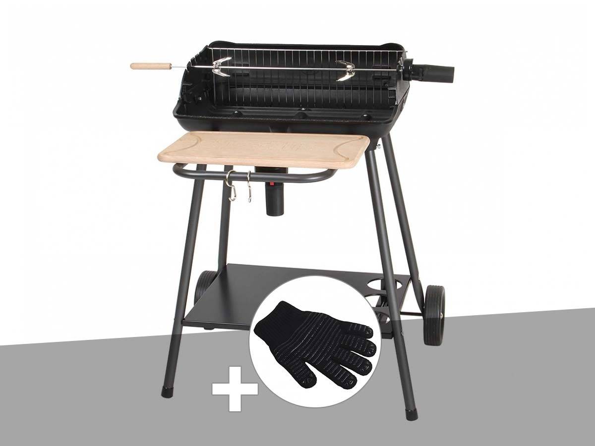 Somagic - Barbecue charbon Bergamo + Gant de protection - Somagic