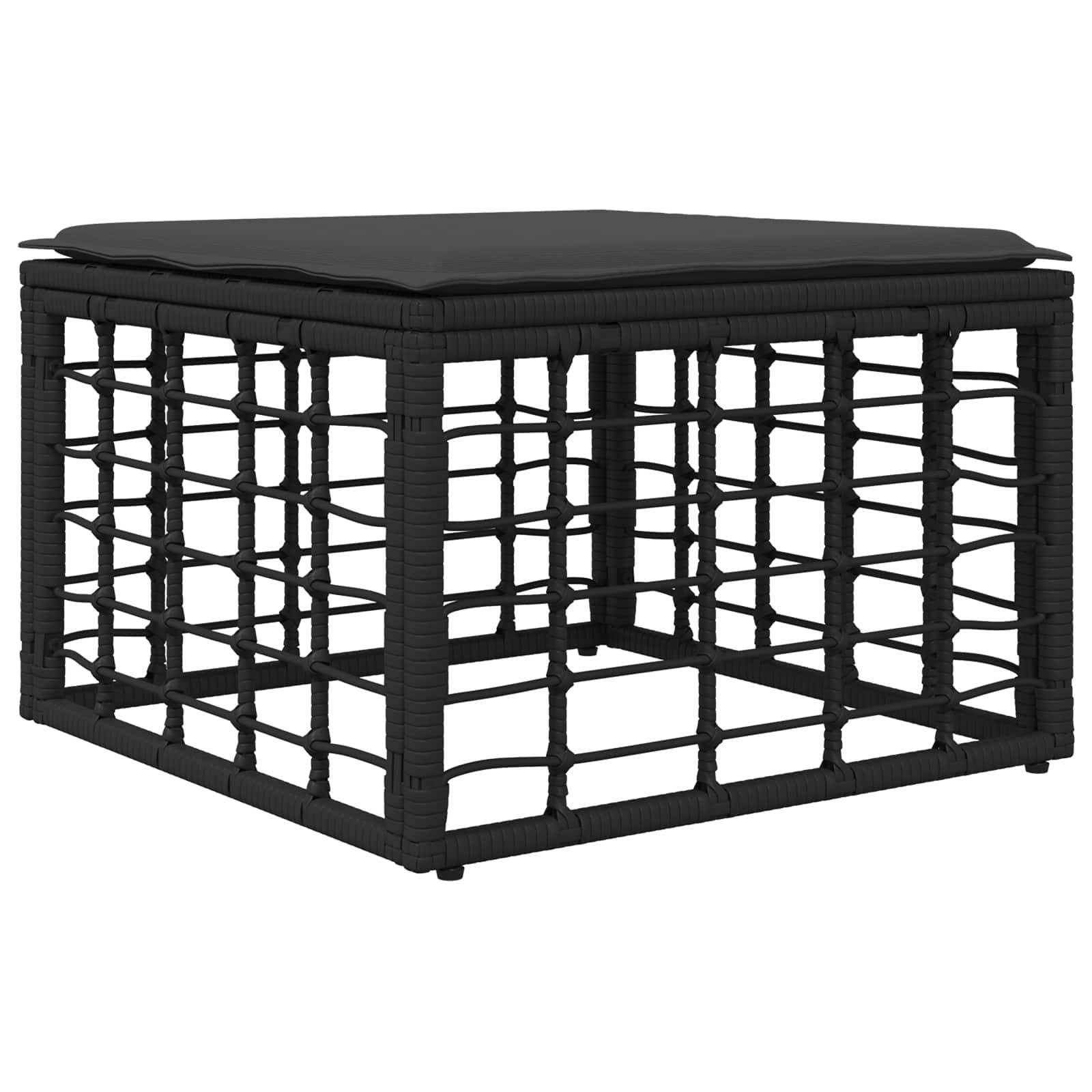 Vidaxl - Ensemble de canapés d'extérieur 4 place-Salons de jardin Noir Polyester 747742 - Image 5