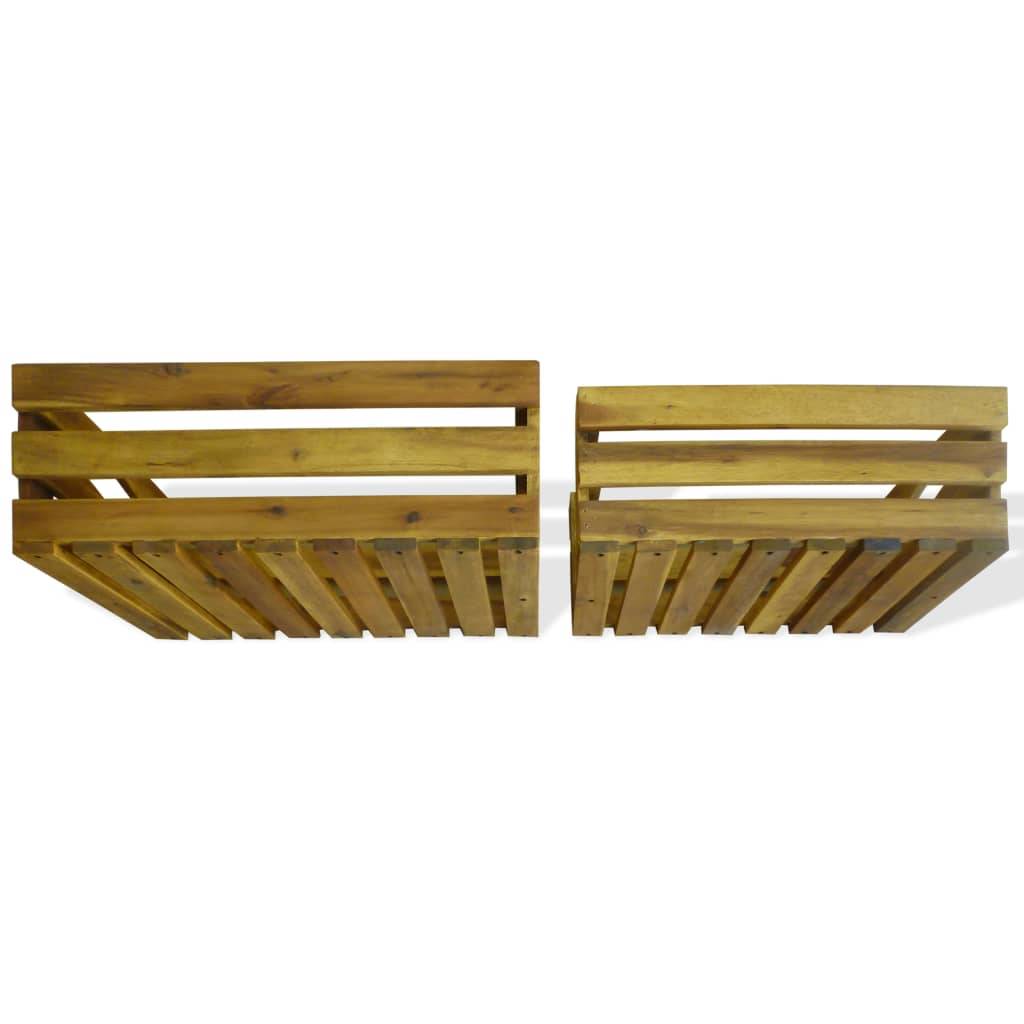 Vidaxl - Caisse à pommes 2 pcs Bois d'acacia massif vidaXL 43791 - Image 7