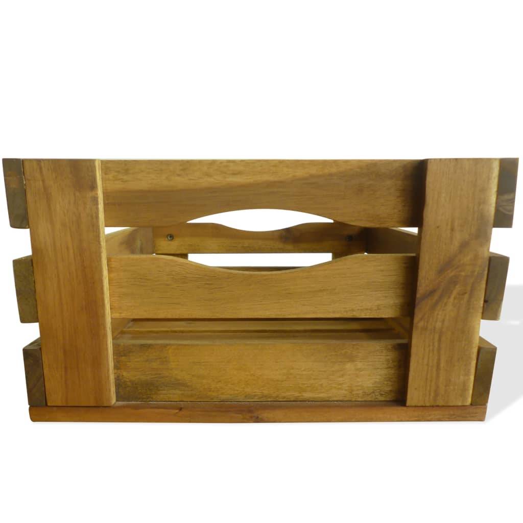 Vidaxl - Caisse à pommes 2 pcs Bois d'acacia massif vidaXL 43791 - Image 8