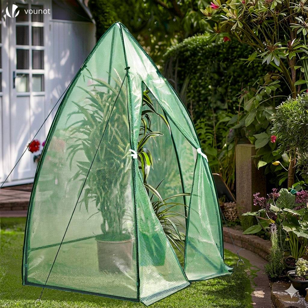 Serre d'hivernage dôme 160x160x180cm vert - Bâche PE imperméable, anti-UV - Balcon, terrasse, jardin - Image 2