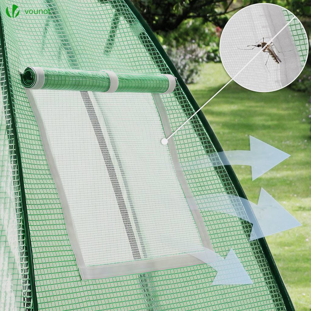 Serre d'hivernage dôme 160x160x180cm vert - Bâche PE imperméable, anti-UV - Balcon, terrasse, jardin - Image 5