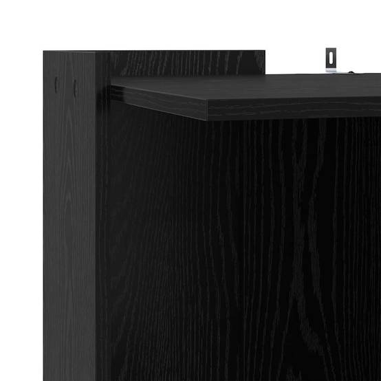 Enceinte pour bac à litière bois d'ingénierie chêne noir 53 x 53 x 51 cm - PANGIVO - Image 7
