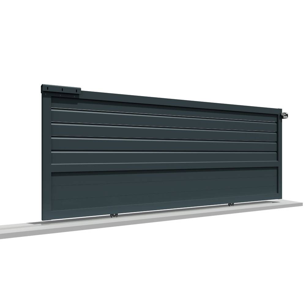 Intersun - Portail coulissant mixte L 3000 x H 1564 mm (Gris Anthracite) - INTERSUN - Image 1