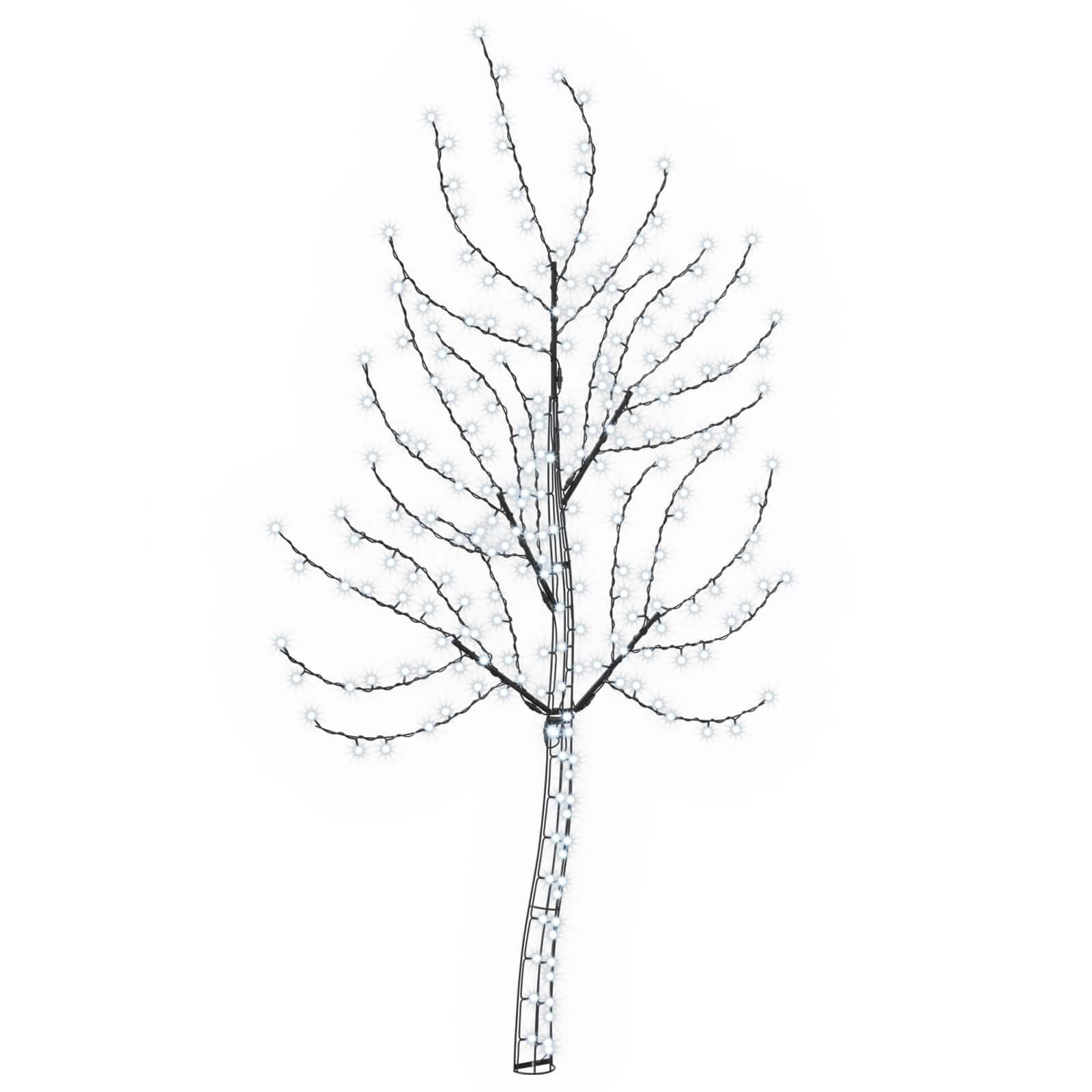 Vidaxl - Sapin de Noël mural à LED 180 cm 200 LED Blanc froid Acier Noir vidaXL 42050791 - Image 2