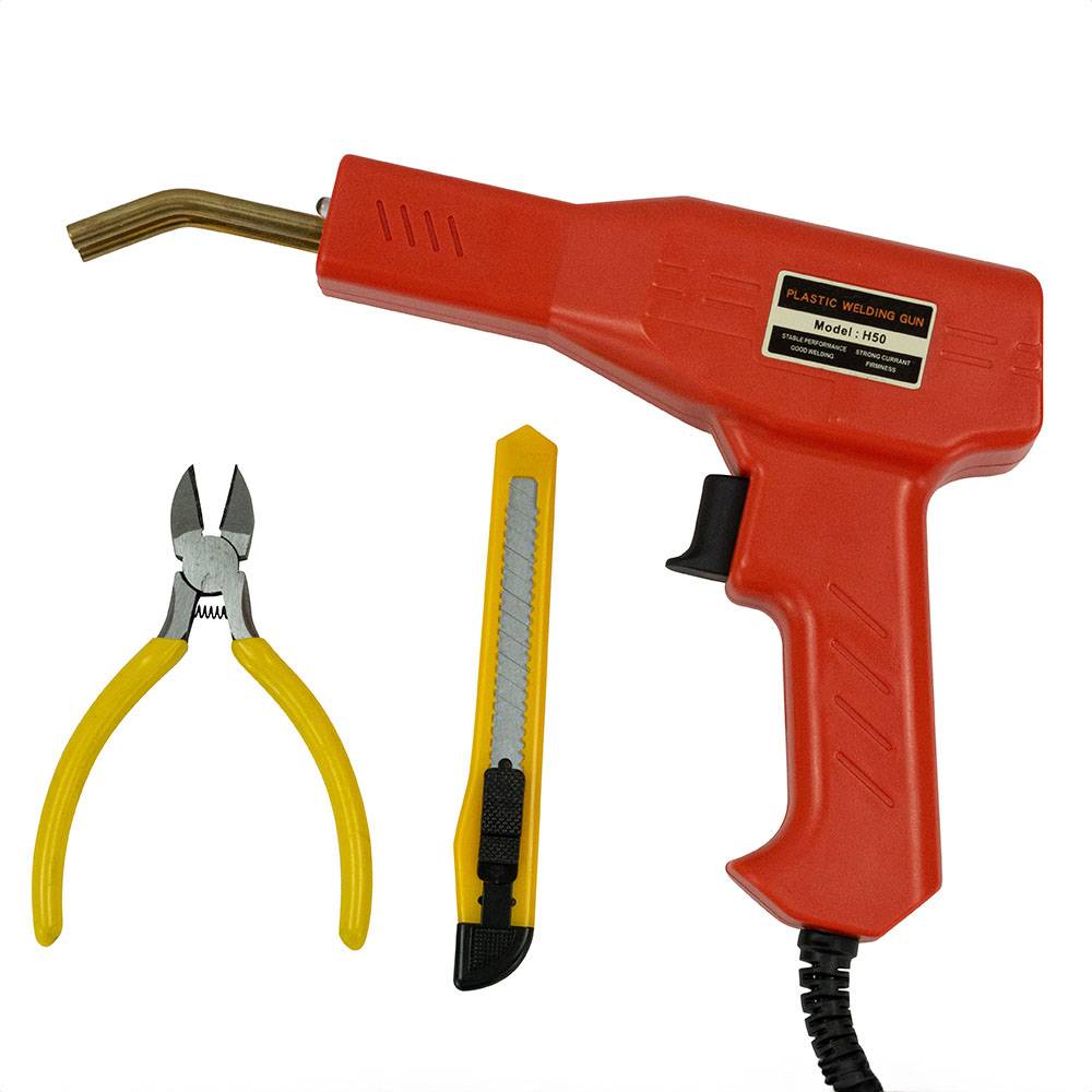 Sans Marque - Pistolet pour souder le plastique 50 W - Kit avec agrafes et accessoires - Image 1