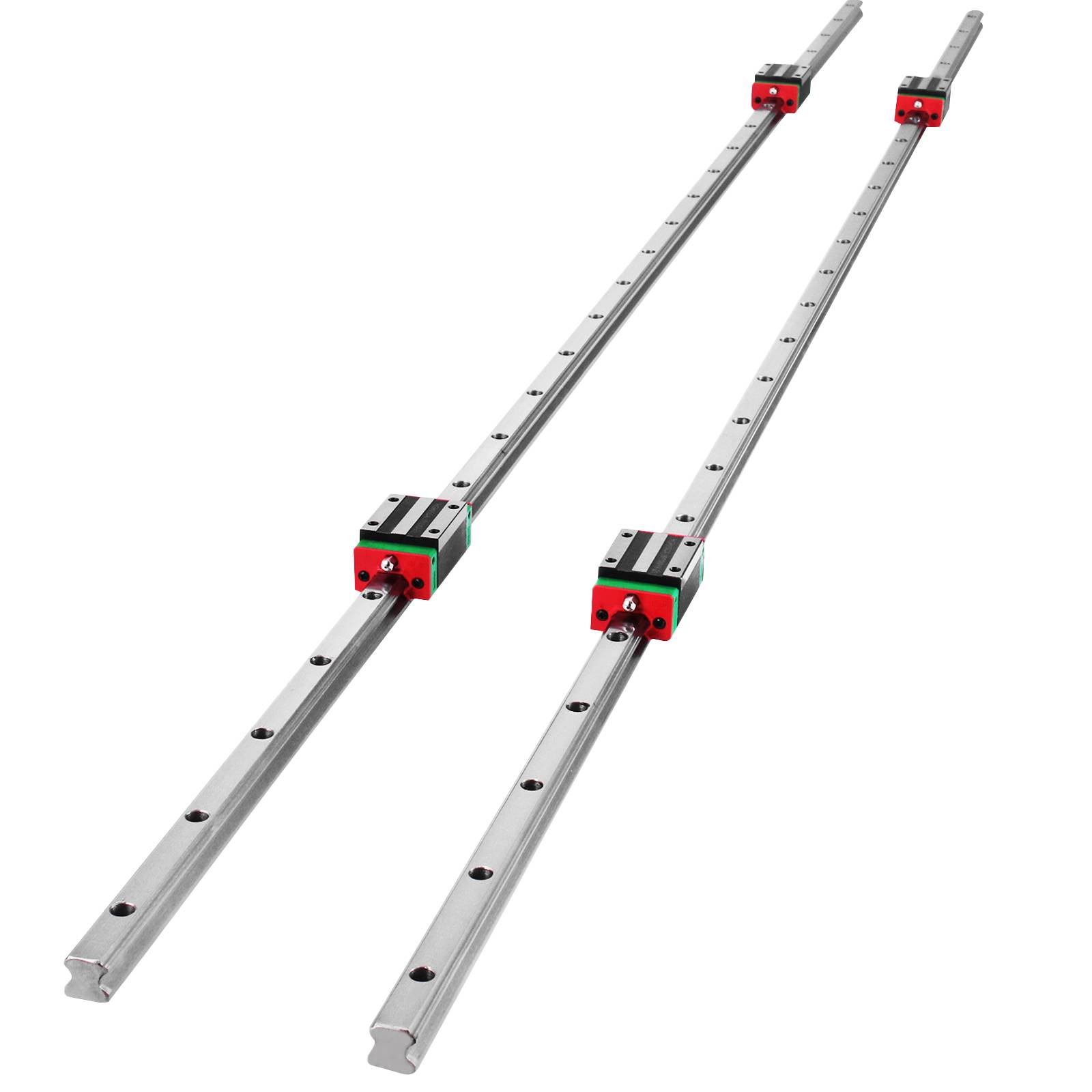 VEVOR Mini rails linéaires HSR15X1500 (2 rails + 4 blocs) 1500mm, pour routeur/rectifieuse CNC machines industrielles. - Image 1