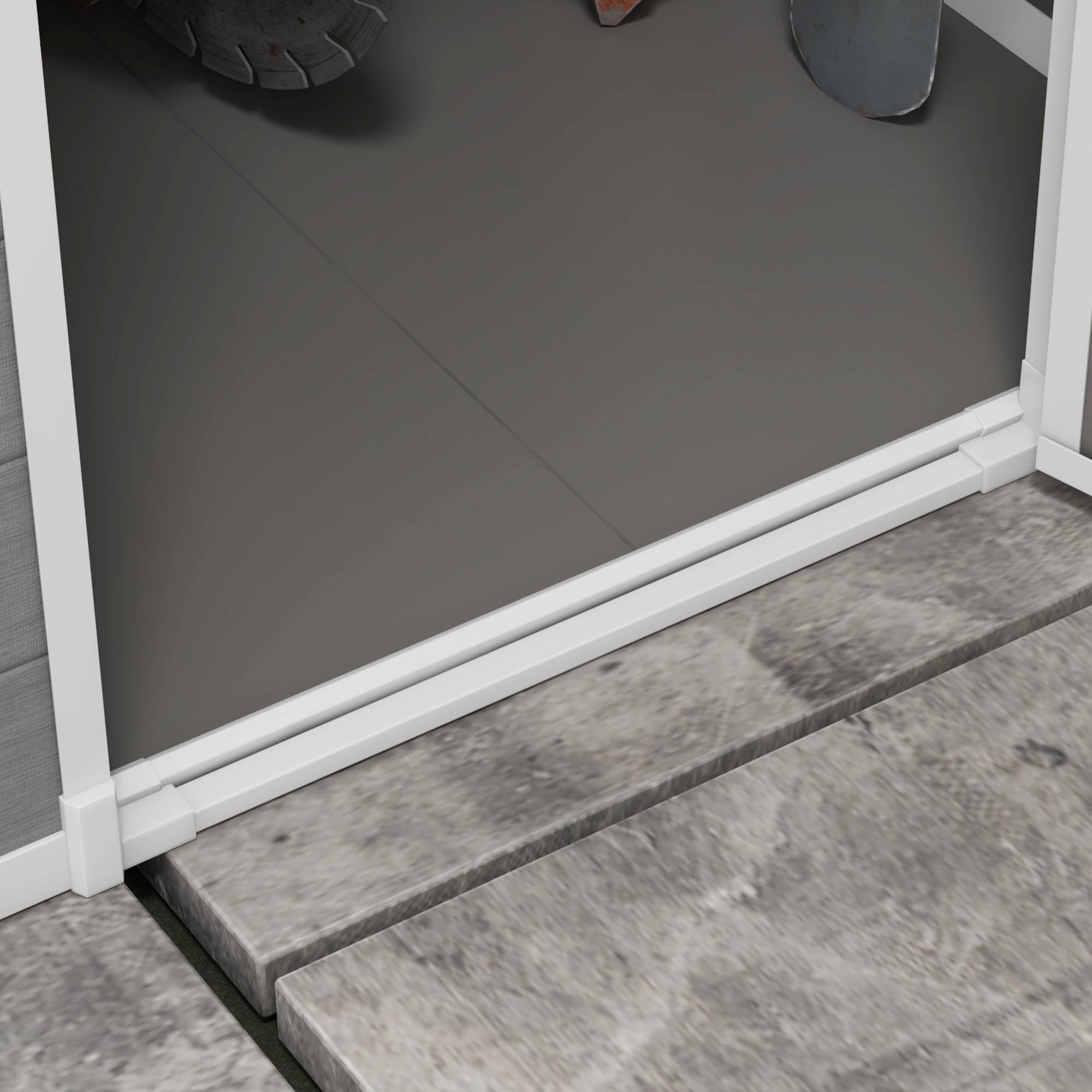ComfortXL - Abri de jardin aluminium et plastique gris 122 x 149 x 192/177 cm rangement sécurisé - ComfortXL Outdoor Living - Image 8
