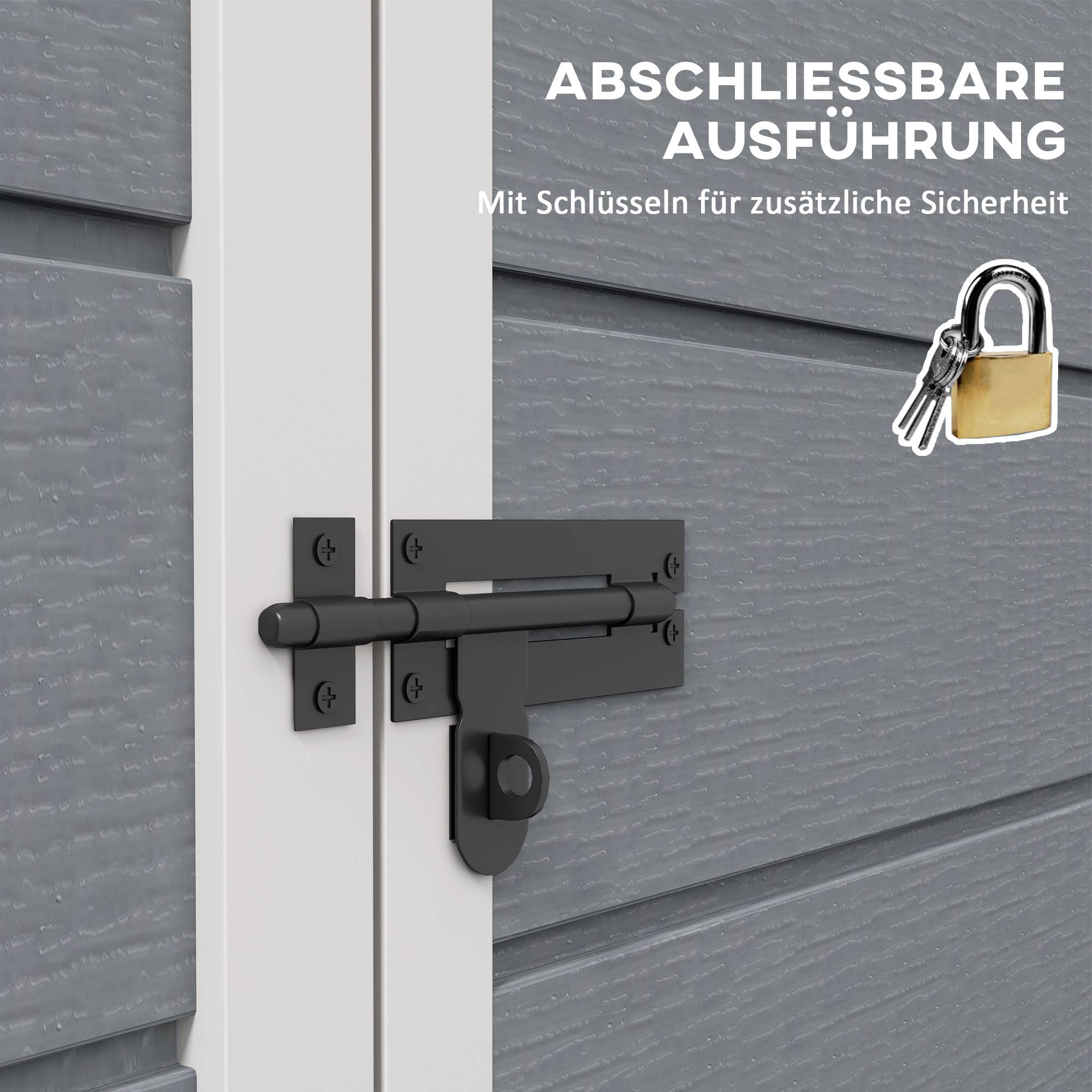 ComfortXL - Abri de jardin aluminium et plastique gris 122 x 149 x 192/177 cm rangement sécurisé - ComfortXL Outdoor Living - Image 6