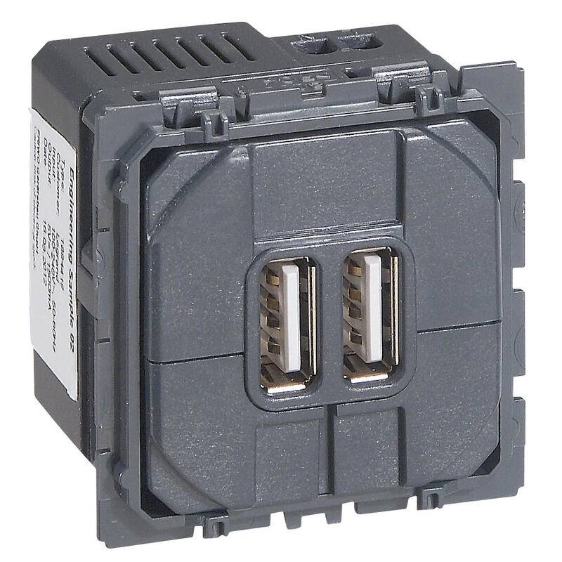 Legrand - Chargeur double USB CÉLIANE 15W Type-A 2,4A - LEGRAND - 067462 - Image 1