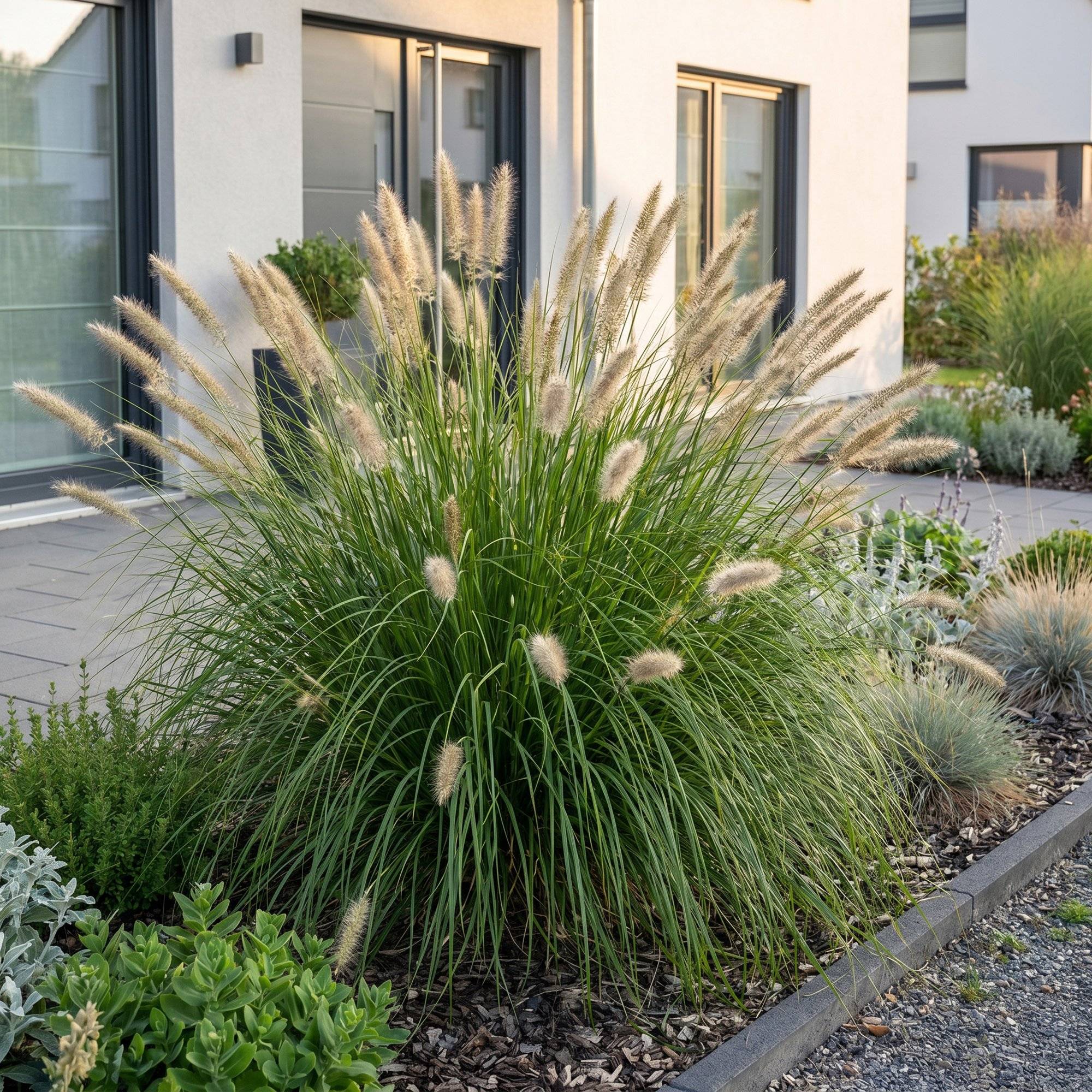 Herbe aux écouvillons 'Hameln' (Pennisetum alopecuroides) - graminée ornementale - Pot 11 cm - Hauteur 25 cm - 1 plant - Plantes d'intérieur - Image 6