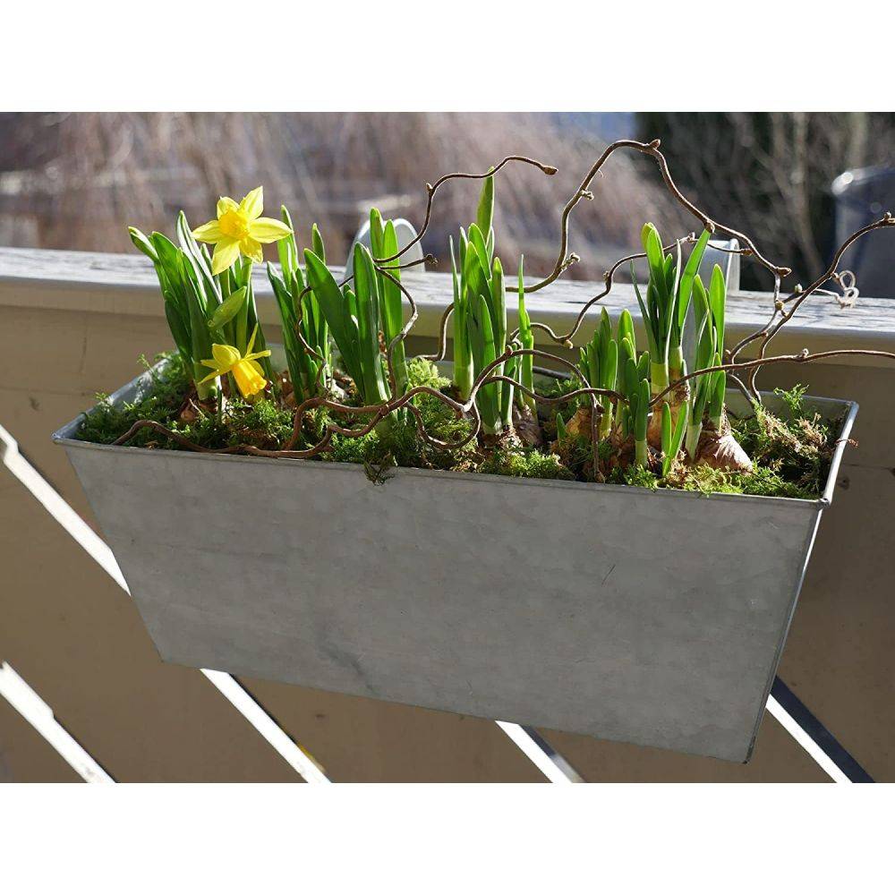 Esschert Design - Jardinière balcon en zinc à suspendre (Lot de 2) - Image 2