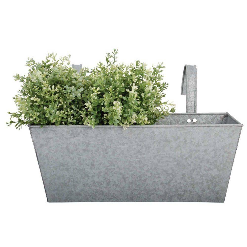 Esschert Design - Jardinière balcon en zinc à suspendre (Lot de 2) - Image 4
