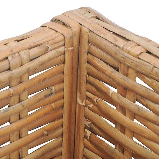 Fauteuil d'Angle Intérieur Rotin Naturel Pieds Acajou Coussins Blancs Style Bohème Chic Salon – ComfortXL Outdoor Living - Image 6