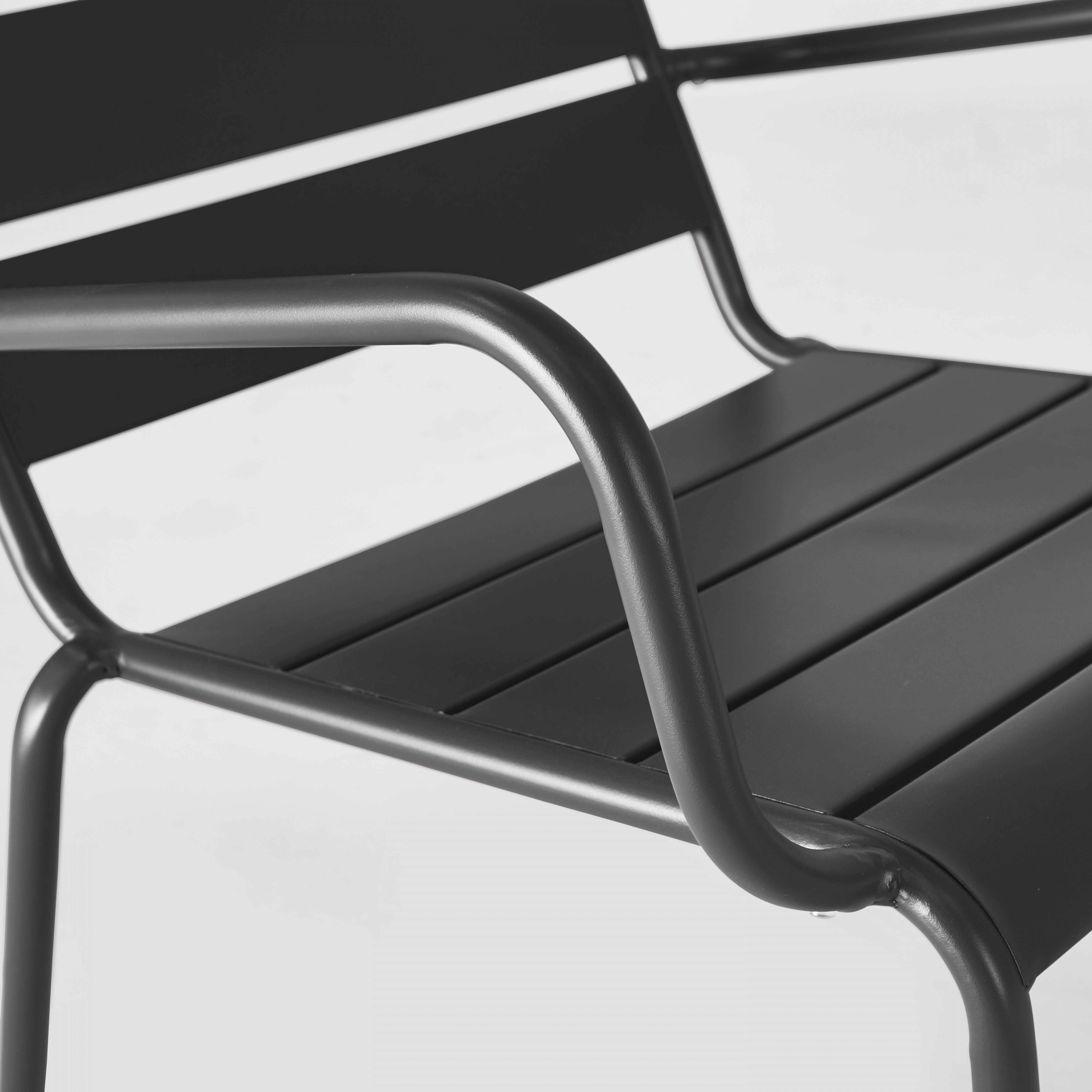 Oviala - Fauteuil de jardin bas relax acier anthracite Palavas - Oviala - Image 6