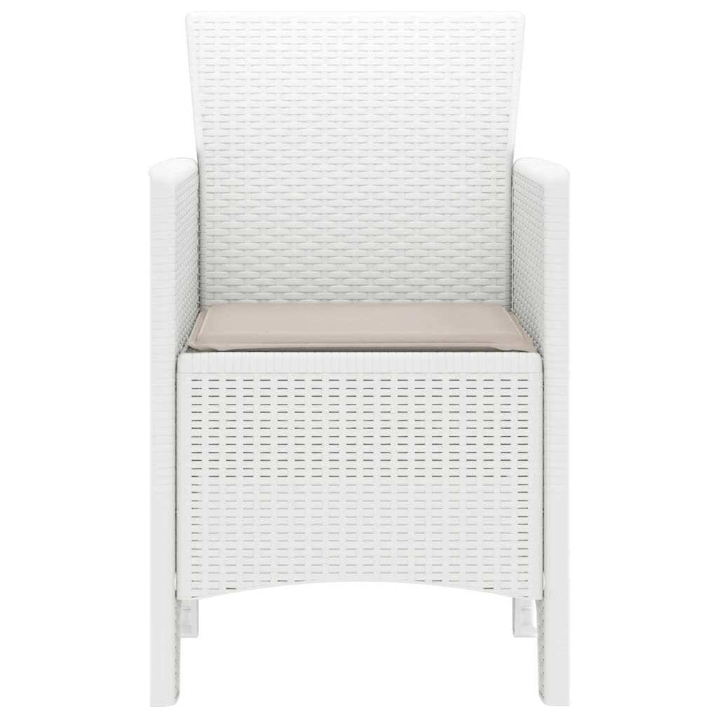 Chaise de jardin polypropylène blancs 53 x 49 x 85 cm, Poids :24.6kg - PANGIVO - Image 6