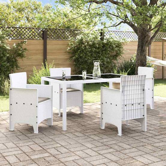 Chaise de jardin polypropylène blancs 53 x 49 x 85 cm, Poids :24.6kg - PANGIVO - Image 3