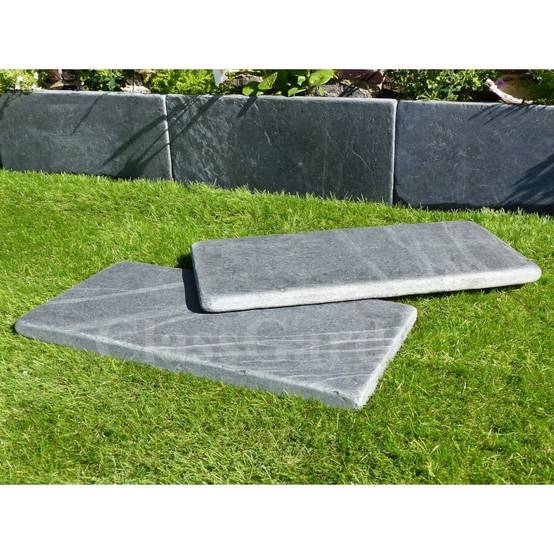 Bordure Ardoise Patinée 50 cm - Pack 12 pièces - 6 mètres - Image 3