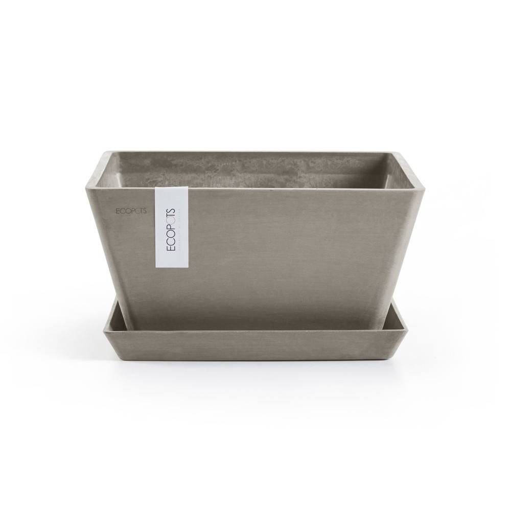 Ecopots - Pot Carré Berlin 30 Taupe - 31 x 31 x H. 15,5 cm - 10 L ECOPOTS - Image 4