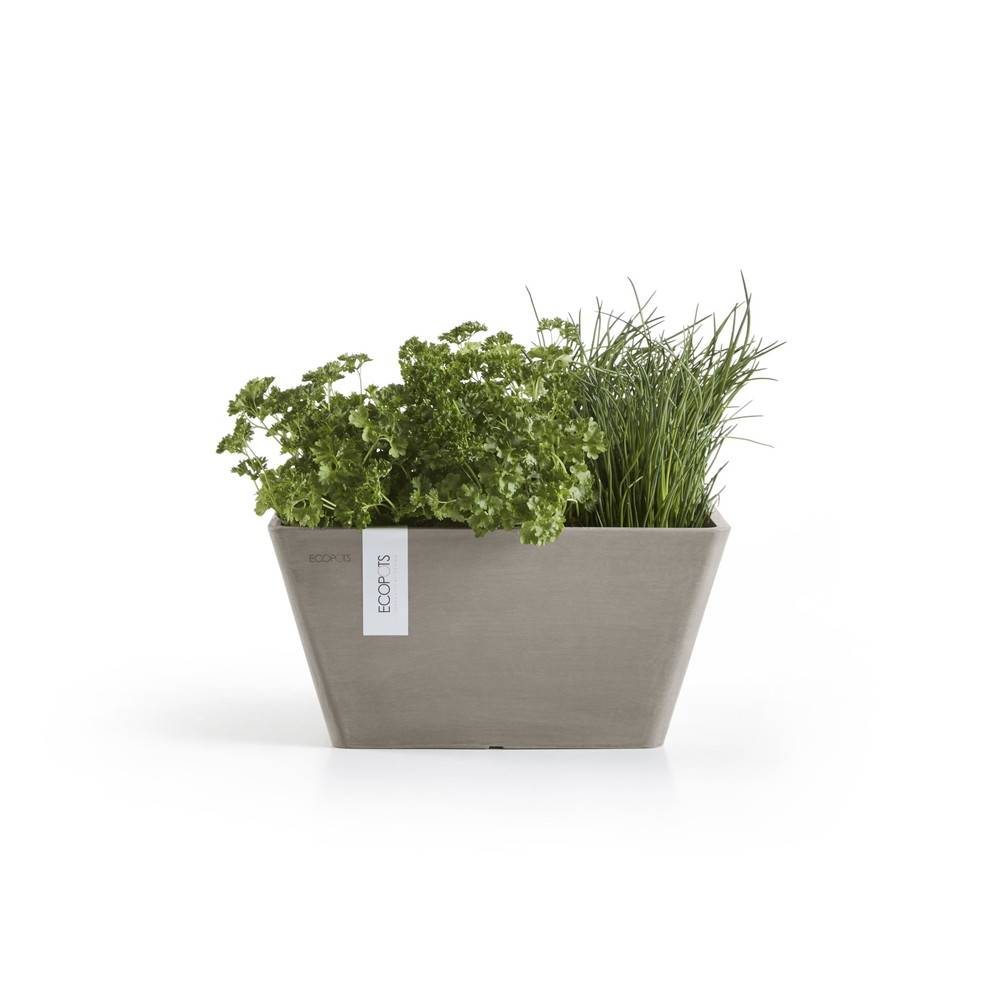 Ecopots - Pot Carré Berlin 30 Taupe - 31 x 31 x H. 15,5 cm - 10 L ECOPOTS - Image 3