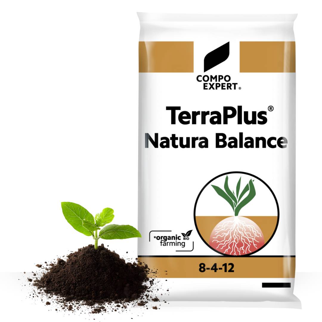 Engrais Gazon TerraPlus® Natura Balance 8-4-12 25KG Bogazon® | Fertilisant Bio pour Gazon Naturel & Durable | Nutrition Organique Équilibrée - Image 1