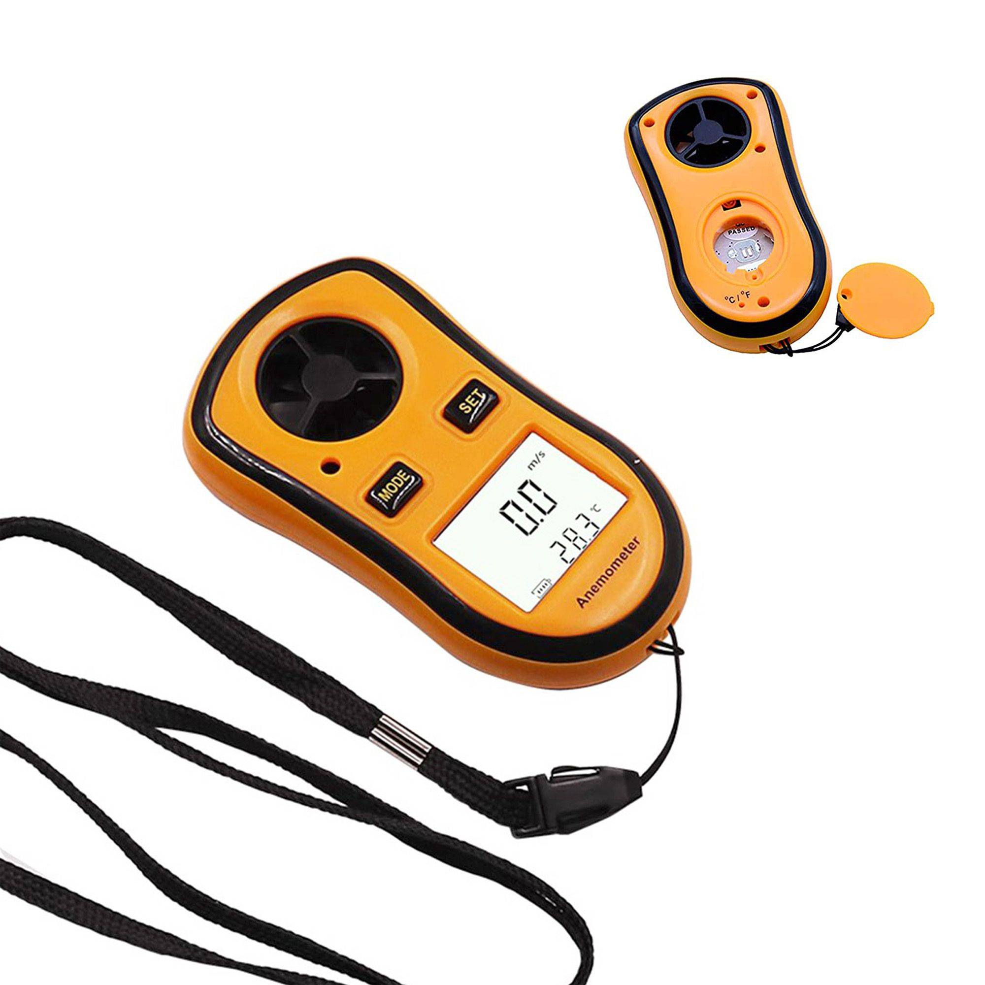 Anémomètre numérique portable - Vitesse du vent actuelle/moyenne/max + température - Image 4