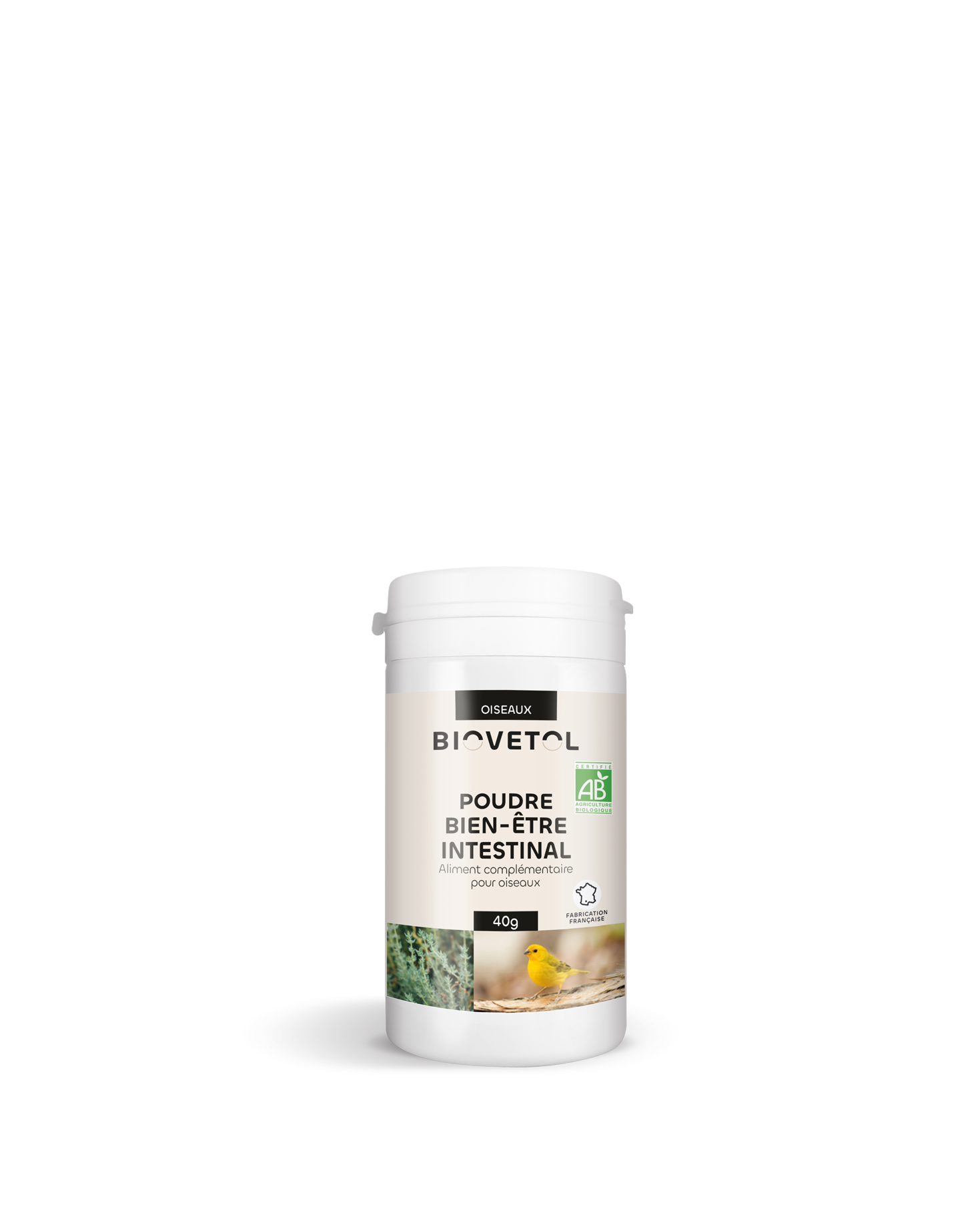 Biovetol - Poudre Bien-être intestinal Bio Oiseaux - 40g - Image 1