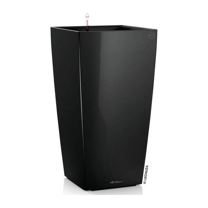 Lechuza - Pot De Fleur Lechuza Cubico Premium 50 - Kit Complet, Noir Brillant - Image 1