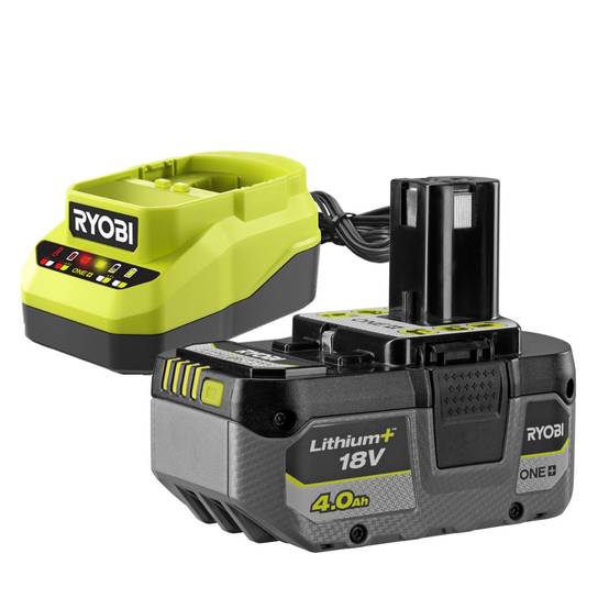 Ryobi - Lot d'1 batterie et d'1 chargeur RYOBI, 18 V, 4 Ah Rc18120a-140xg lithium-ion - Image 1