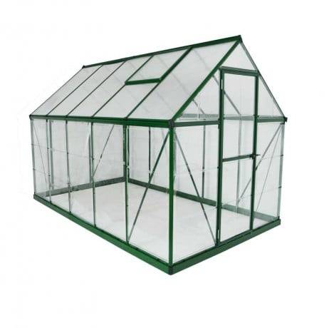 Canopia - Serre de jardin en polycarbonate Hybrid  5,66 m², Couleur Vert, Ancrage au sol Non - Image 5