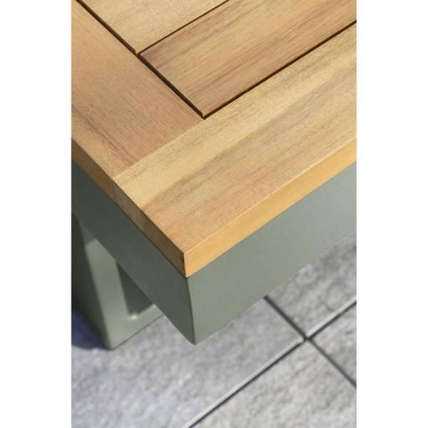 Dcb Garden - Salon de jardin modulable - Kaki - Bois d'acacia et aluminium - DCB GARDEN - 4 places - TOKYO - Image 5