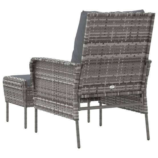 Chaise bois composite 1 places tissu gris 69 x 78 x 88 cm - Prolenta premium p3100.7 - Image 5